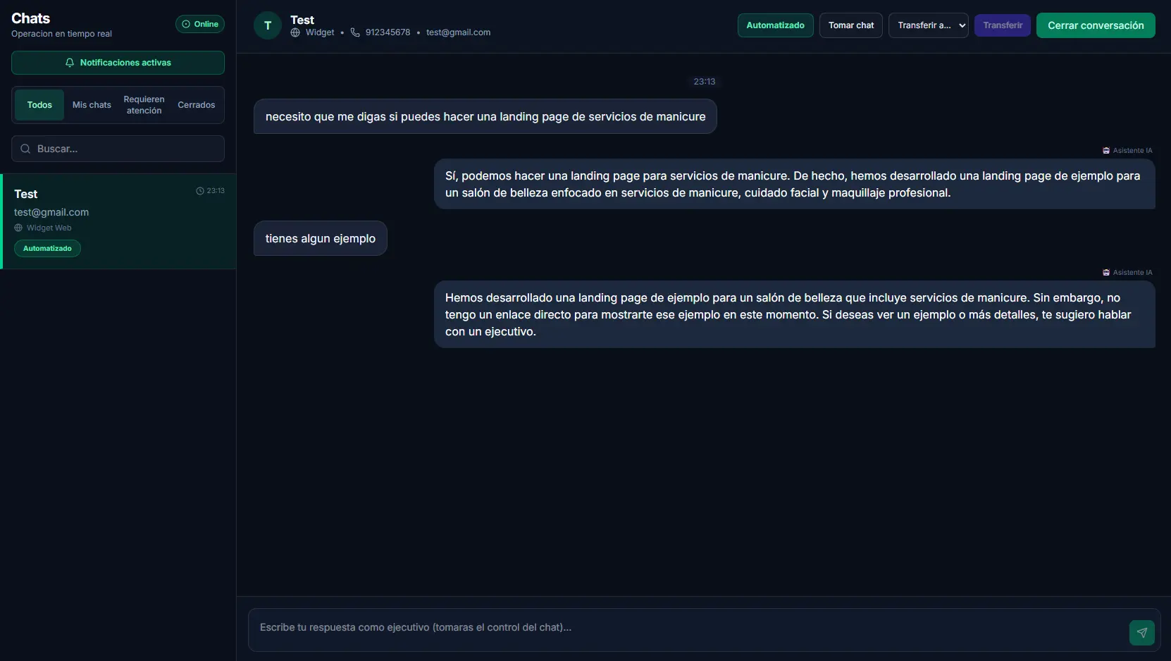 Visibilidad en panel